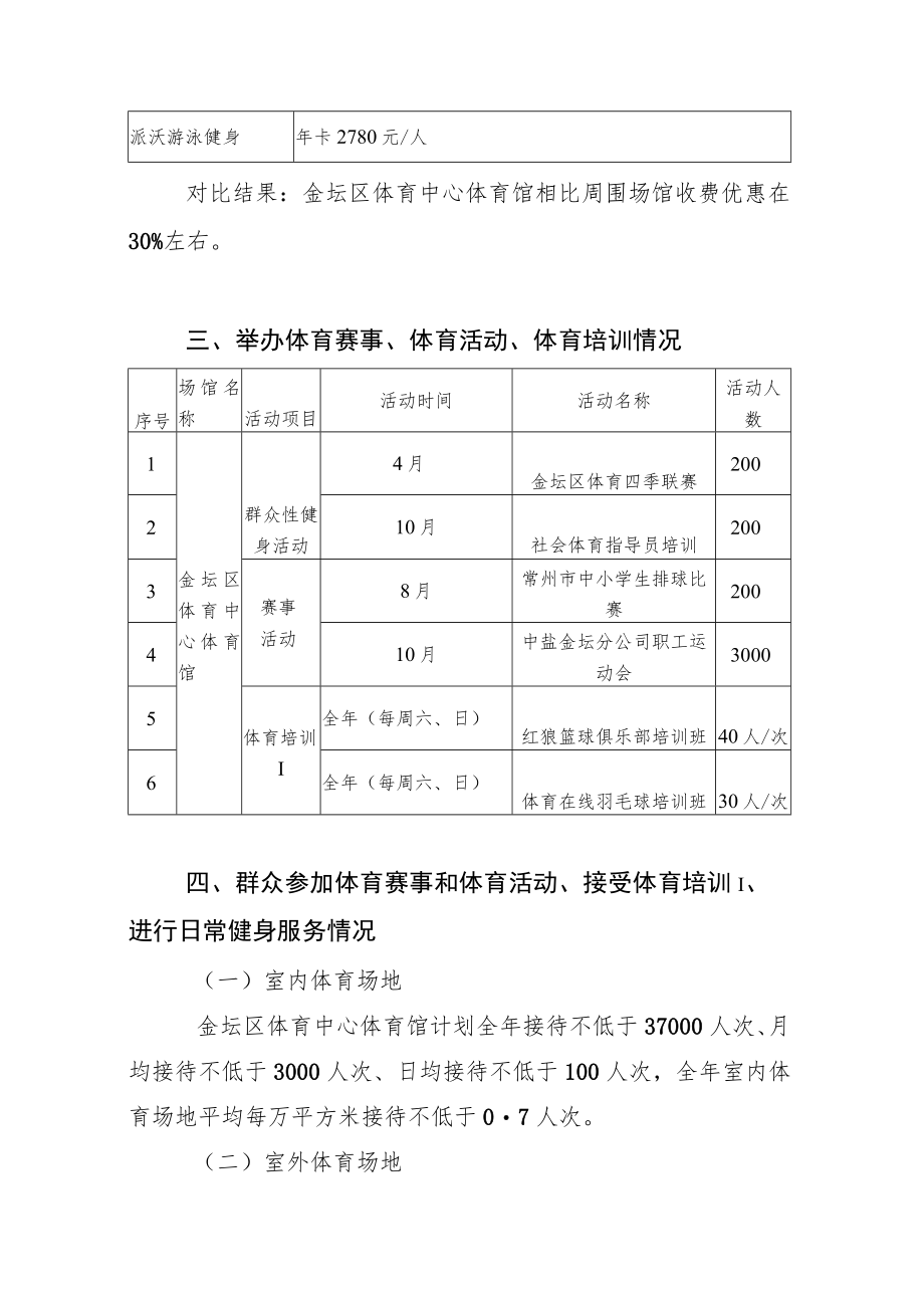 金坛区体育中心体育馆2021年免费或低收费开放工作方案.docx_第3页