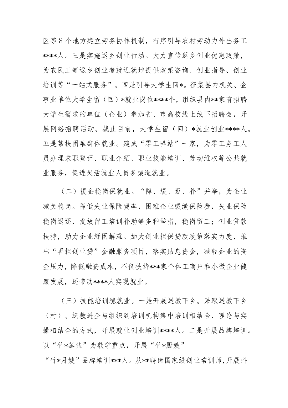 关于2022年全县就业工作情况的视察报告(共二篇).docx_第2页