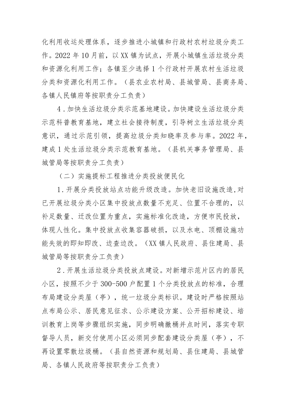 XX县2022年生活垃圾分类工作计划.docx_第2页