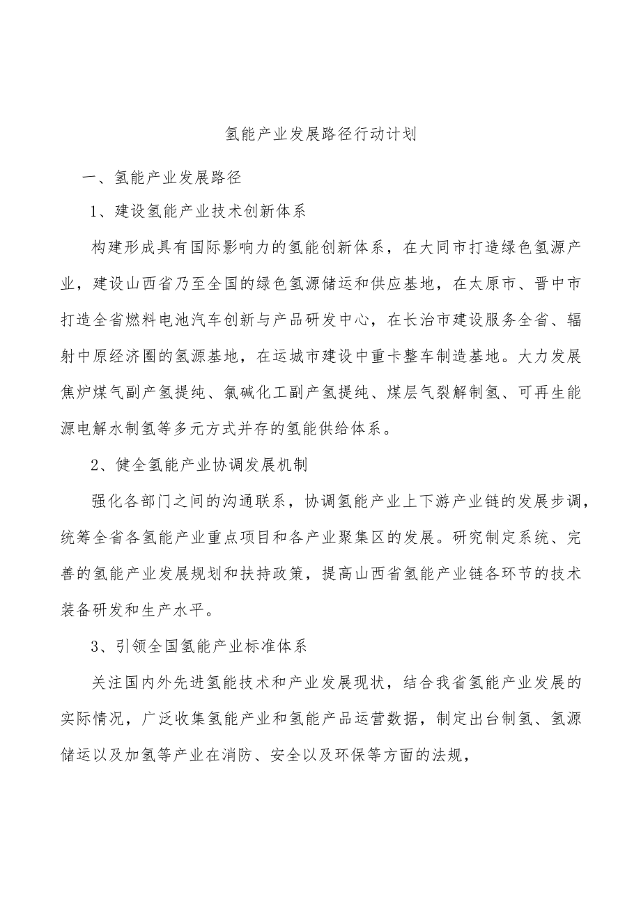 氢能产业发展路径行动计划.docx_第1页