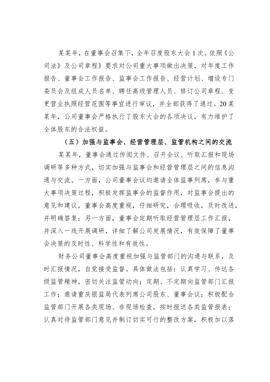 某某财务有限公司董事会履职报告.docx_第3页