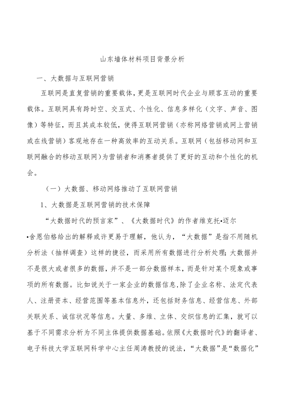 山东墙体材料项目背景分析.docx_第1页