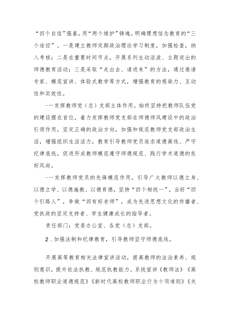 学院关于进一步加强和改进师德师风建设的实施意见.docx_第3页