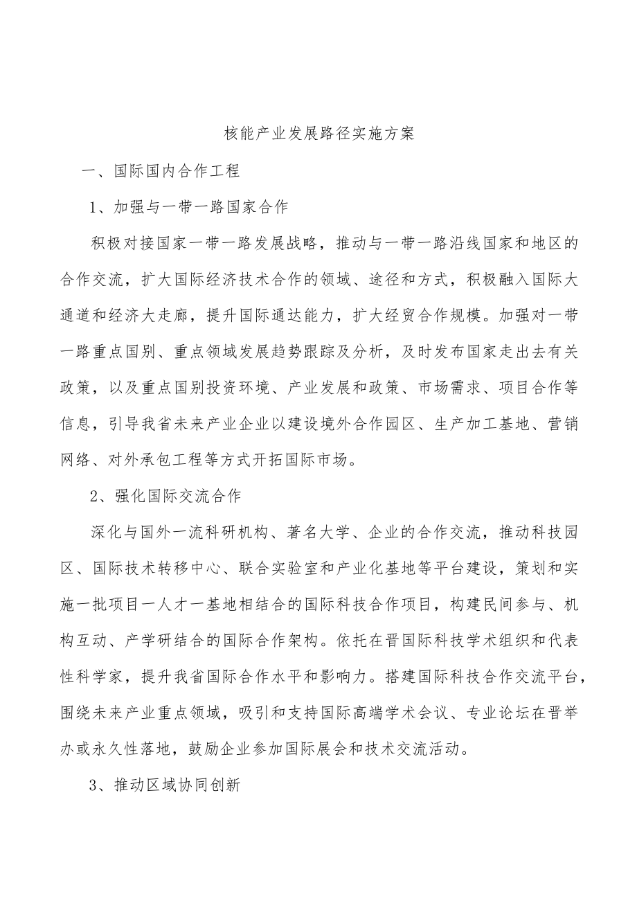 核能产业发展路径实施方案.docx_第1页