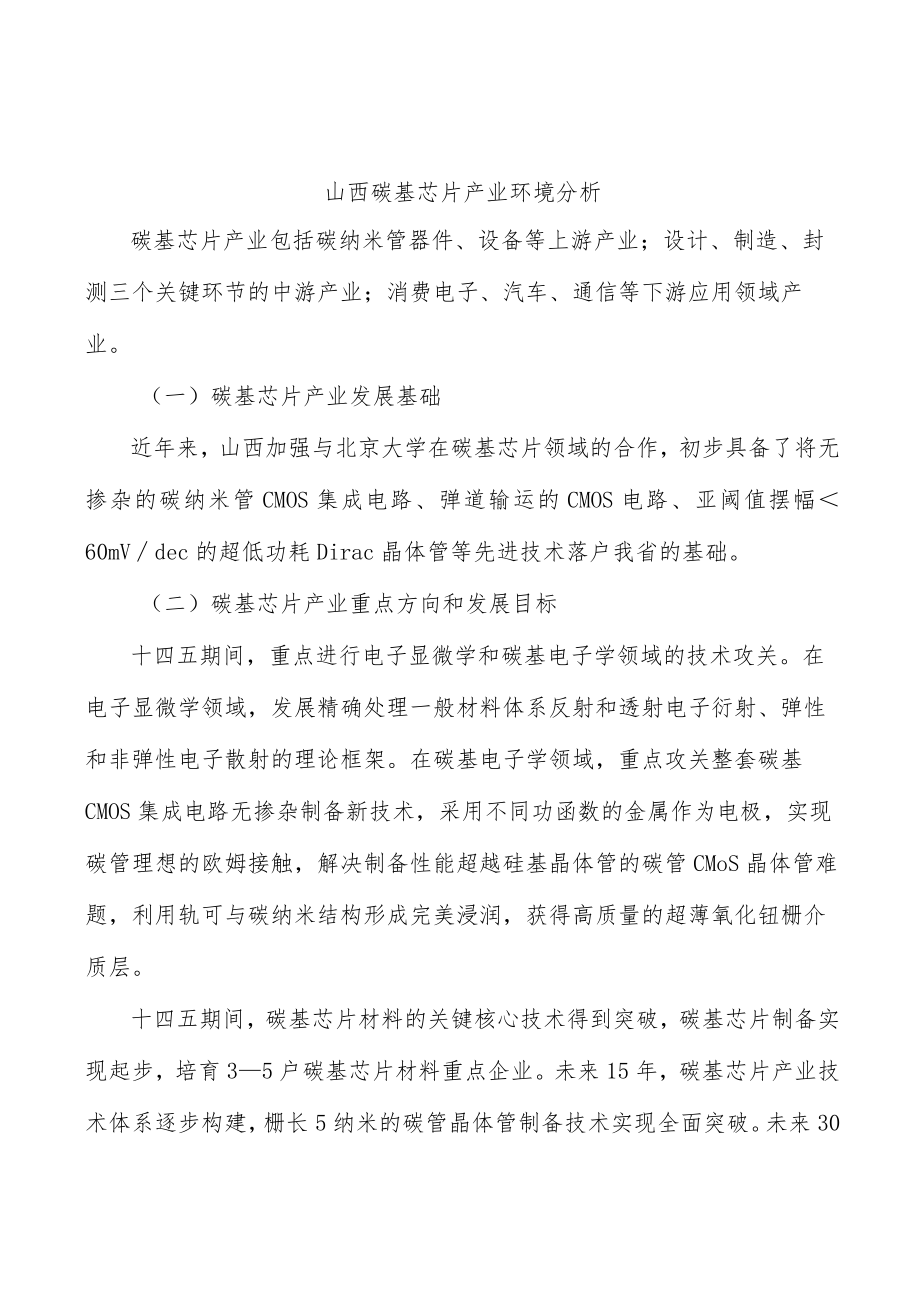 山西碳基芯片产业环境分析.docx_第1页