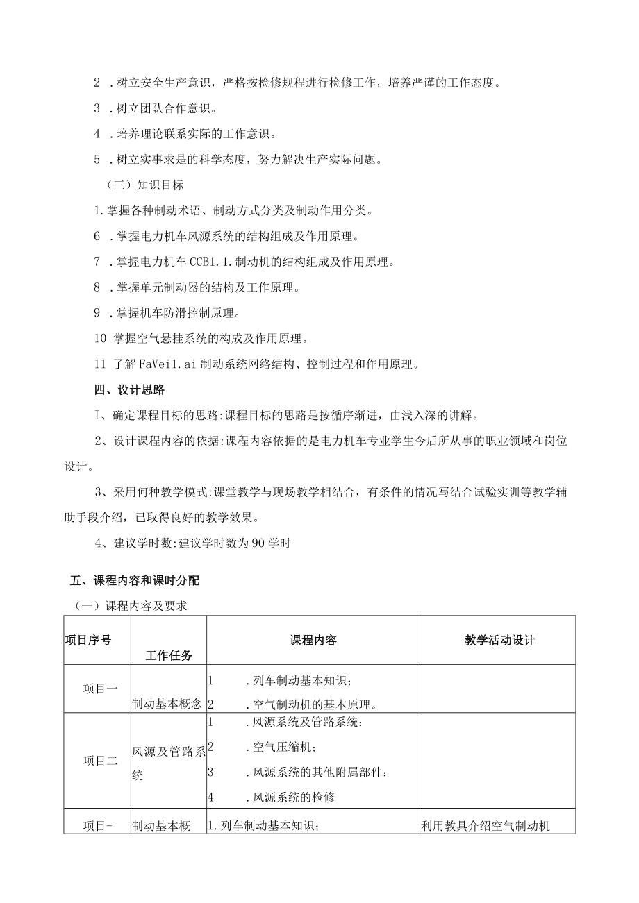 《电力机车制动机》课程标准.docx_第2页