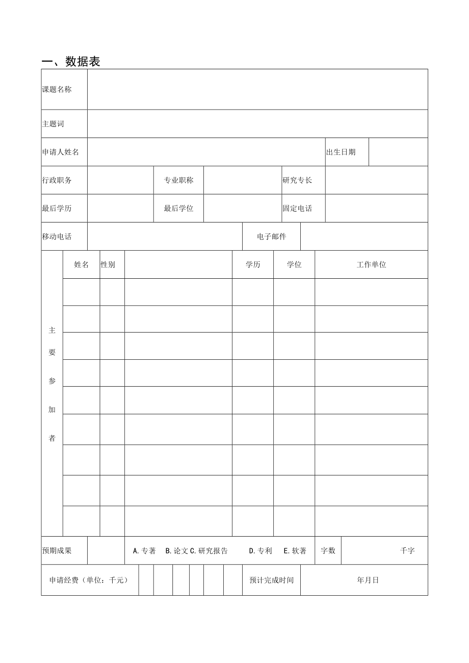 纵向科研项目申请书模板.docx_第2页