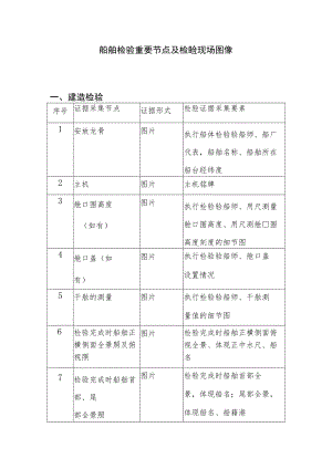 船舶检验重要节点及检验现场图像采集要素建造检验.docx