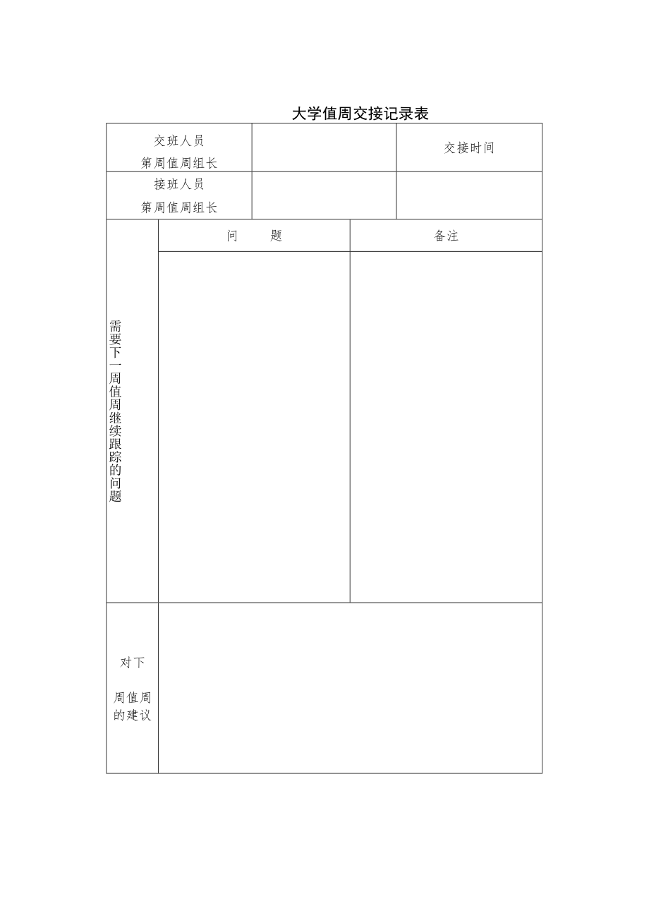 大学值周交接记录表.docx_第1页