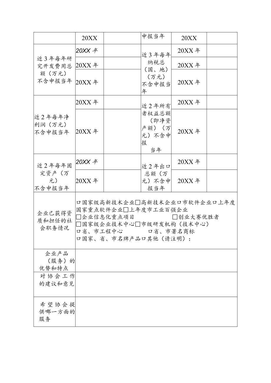 行业协会单位会员登记表.docx_第3页