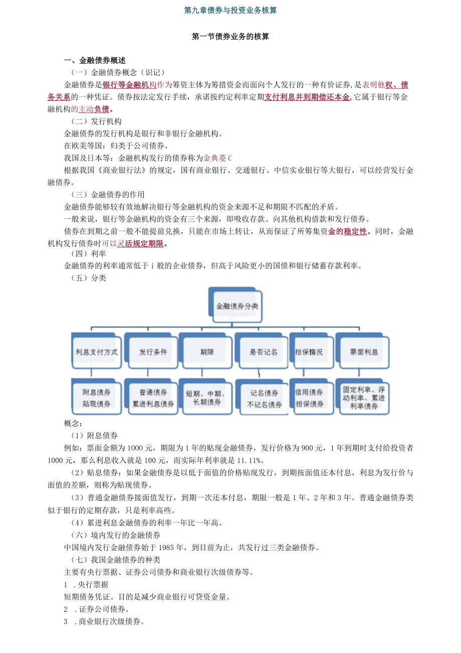 第九章债券与投资业务核算.docx_第1页