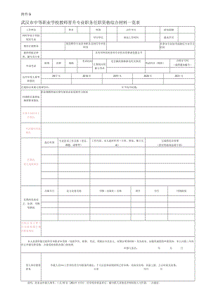 级专业技术资格申报人基本情况及评审登记表.docx