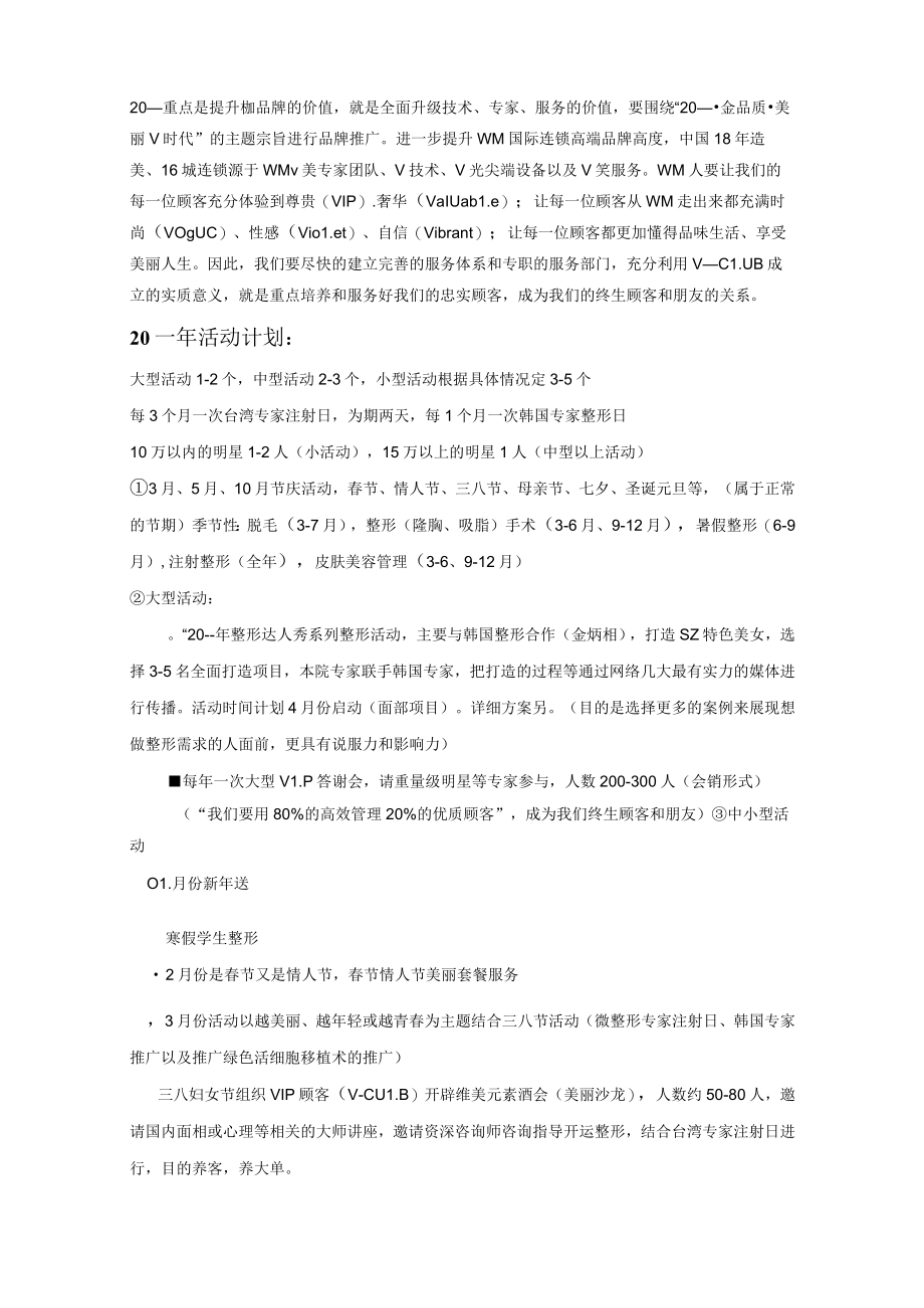 医美整形营销企划年度规划方案.docx_第2页