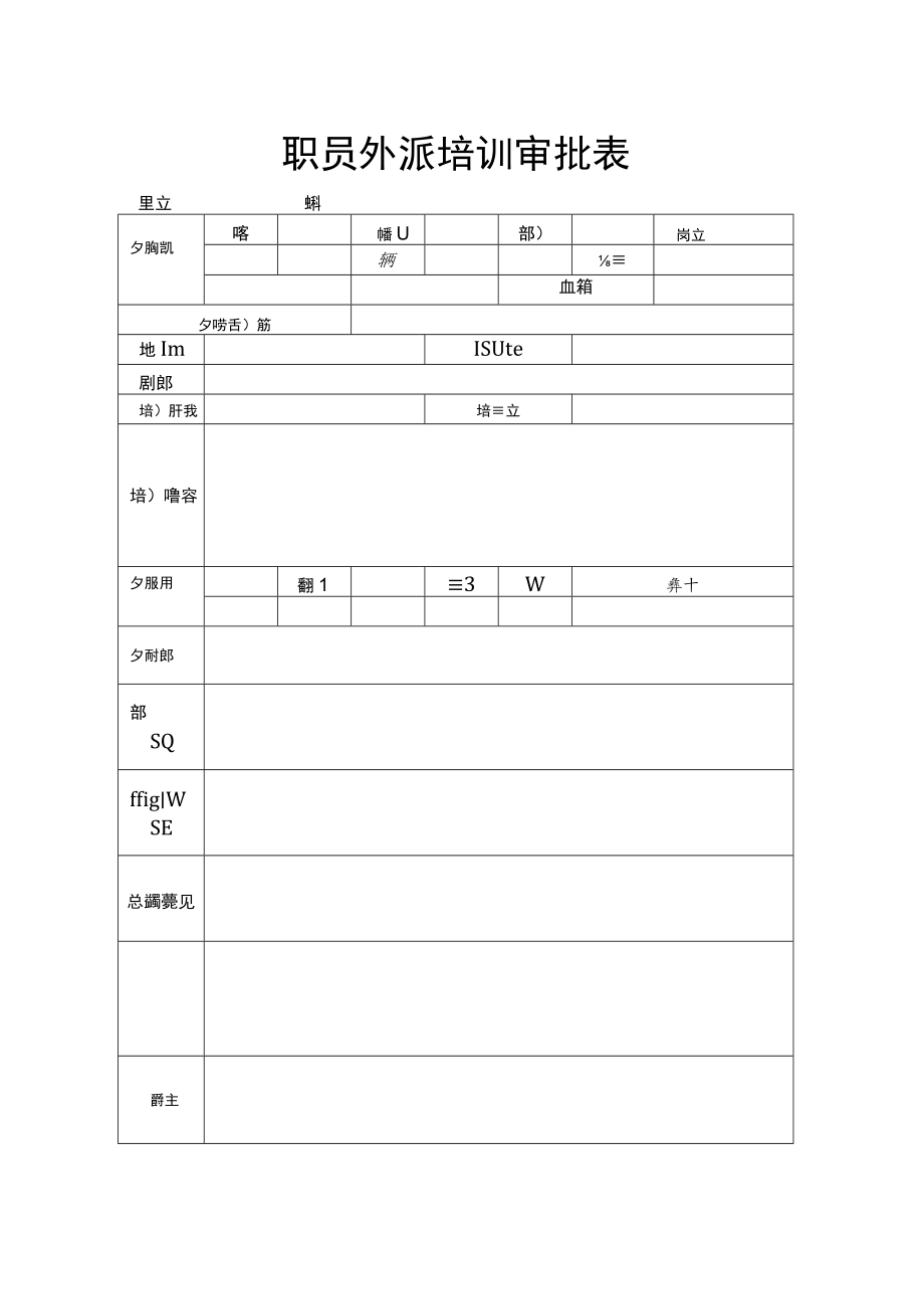 职员外派培训审批表.docx_第1页