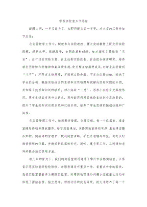 学校实验室工作总结.docx