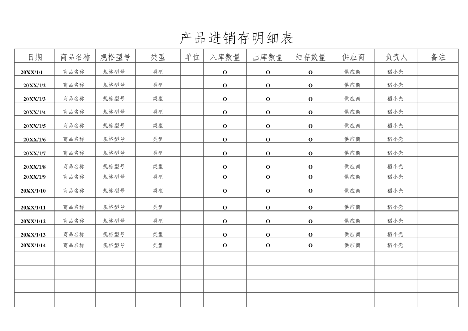 产品进销存明细表.docx_第1页