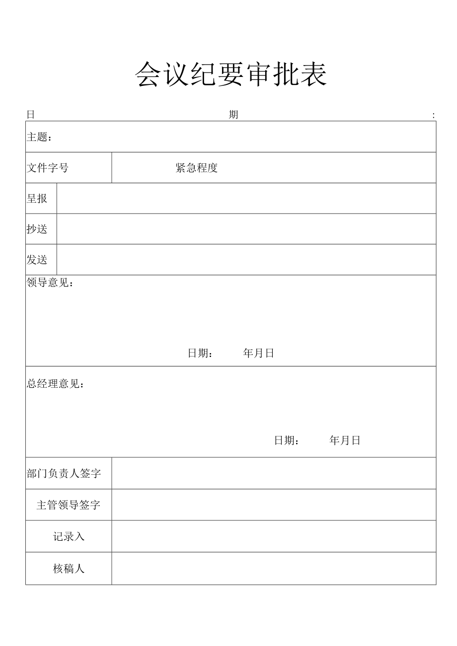 会议纪要审批表.docx_第1页