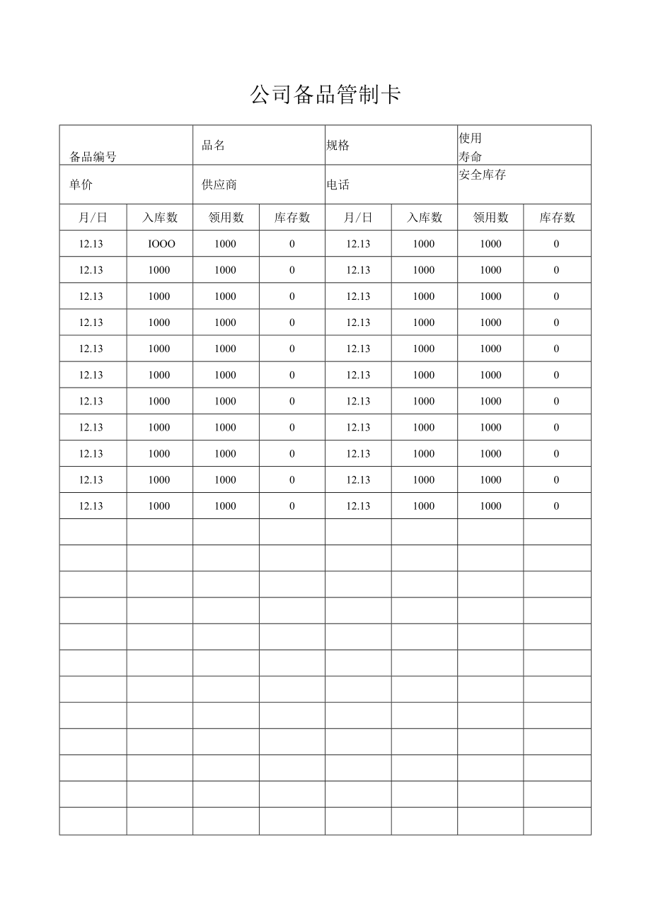 公司备品管制卡.docx_第1页