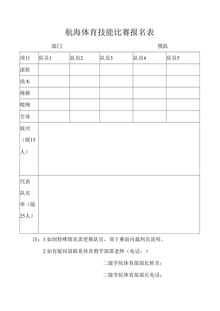 航海体育技能比赛报名表.docx_第1页