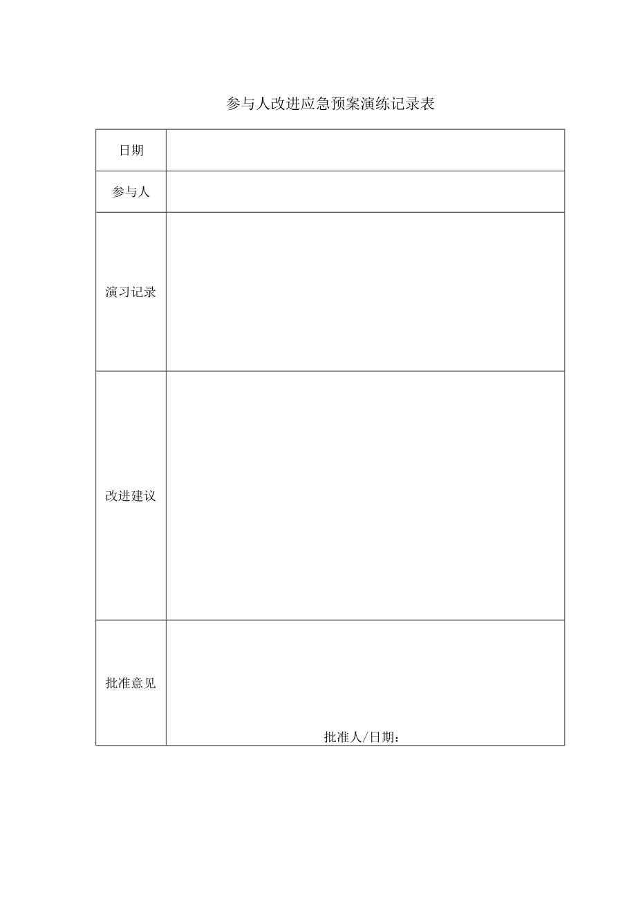 参与人改进应急预案演练记录表.docx_第1页