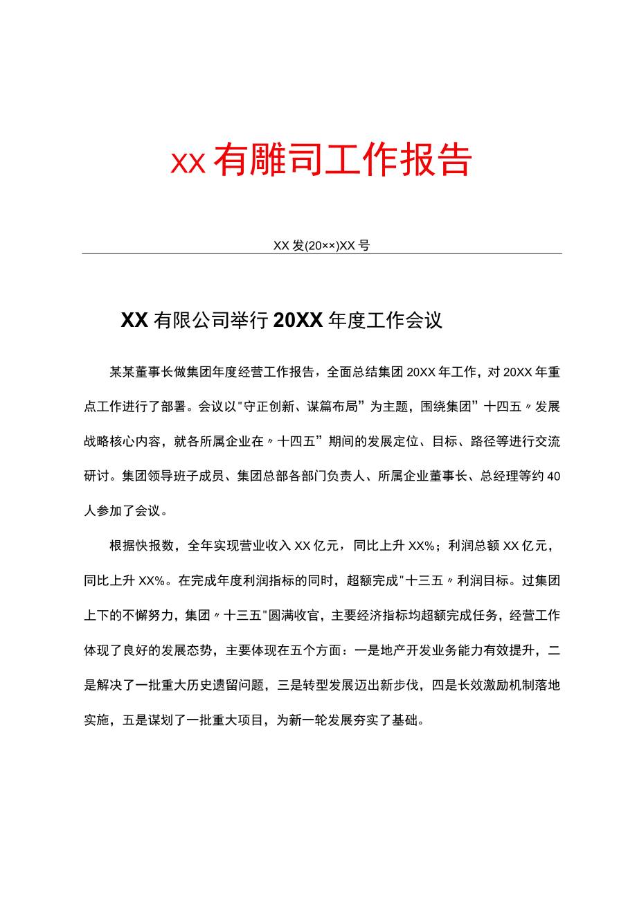 公司工作报告.docx_第1页