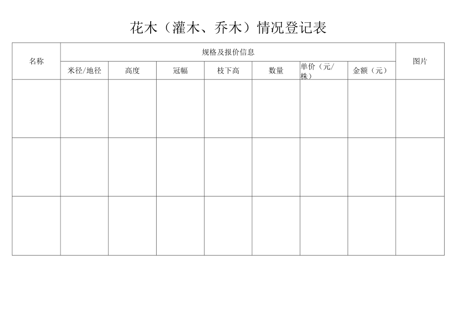 花木（灌木、乔木）情况登记表.docx_第1页