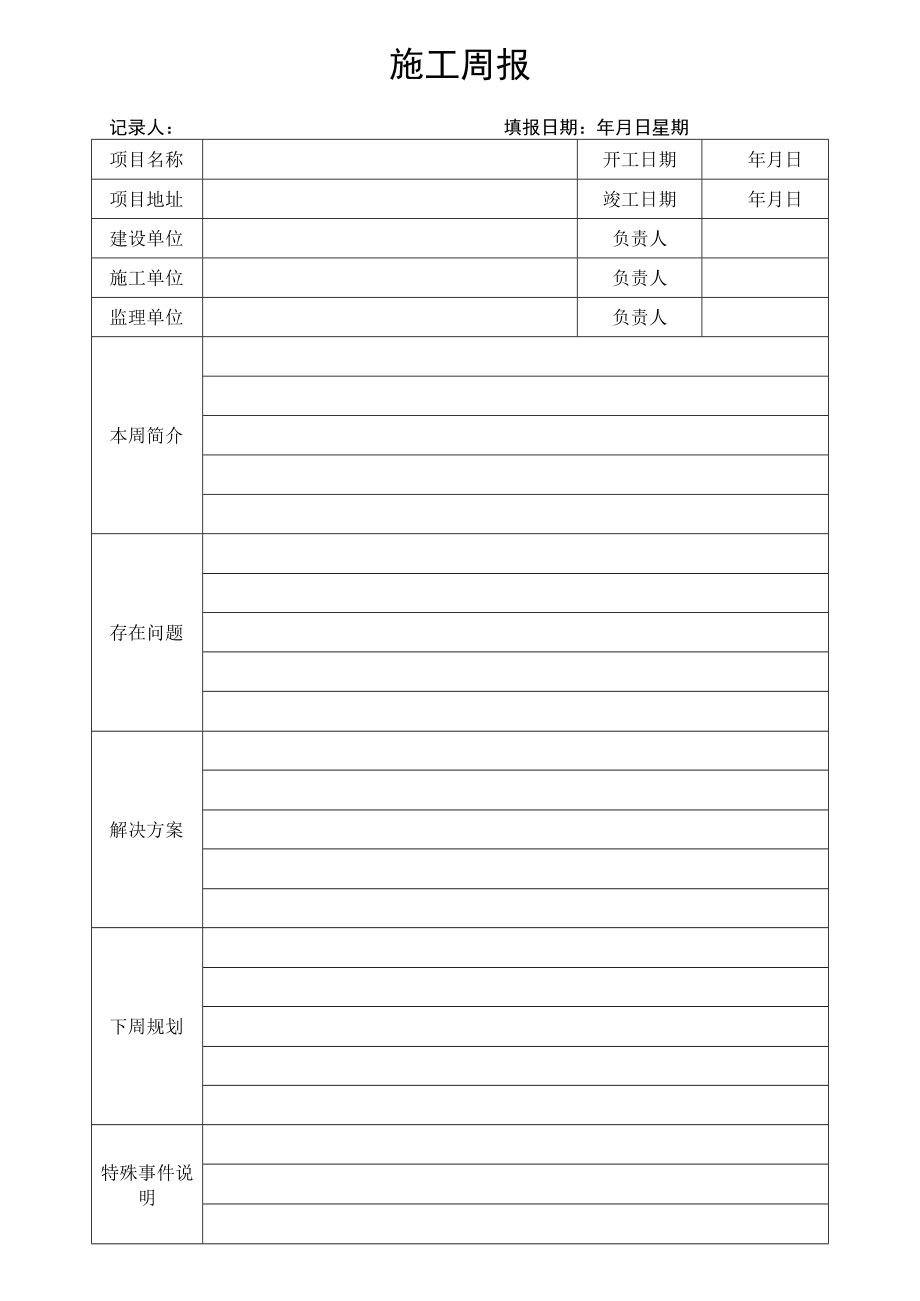 工程施工周报.docx_第1页