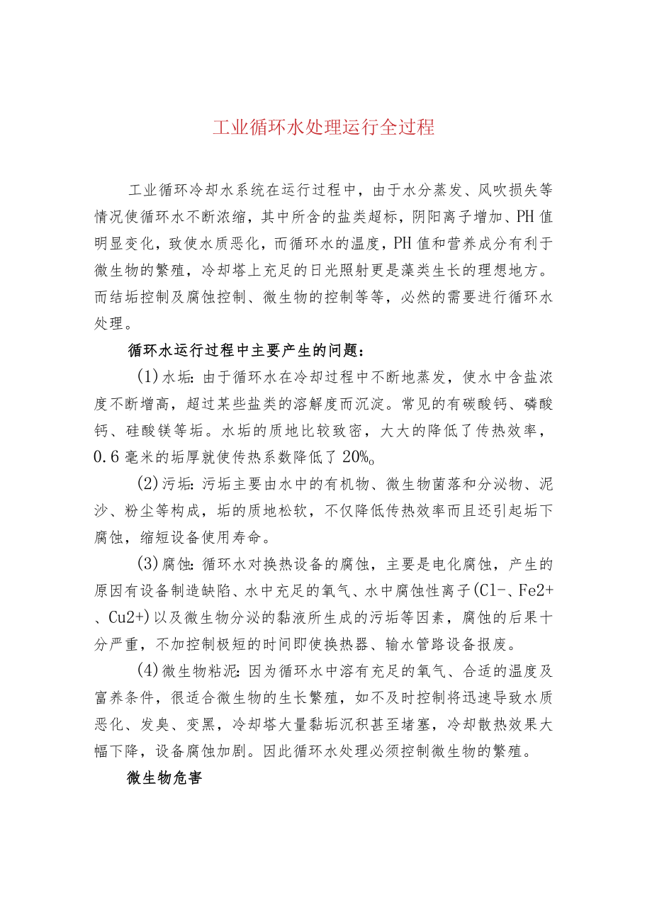 工业循环水处理运行全过程.docx_第1页