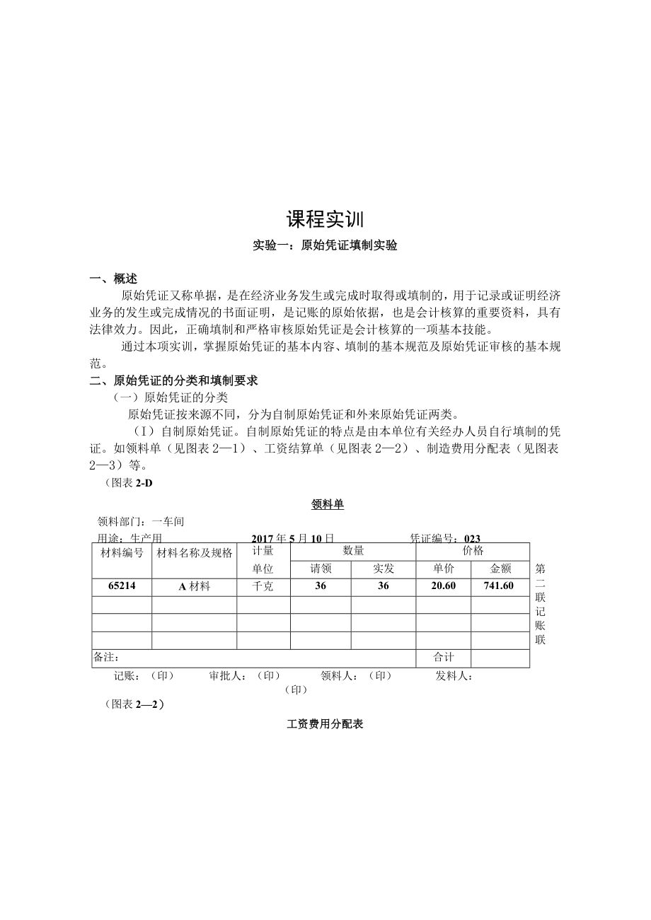 课程实训原始凭证填制实验.docx_第1页