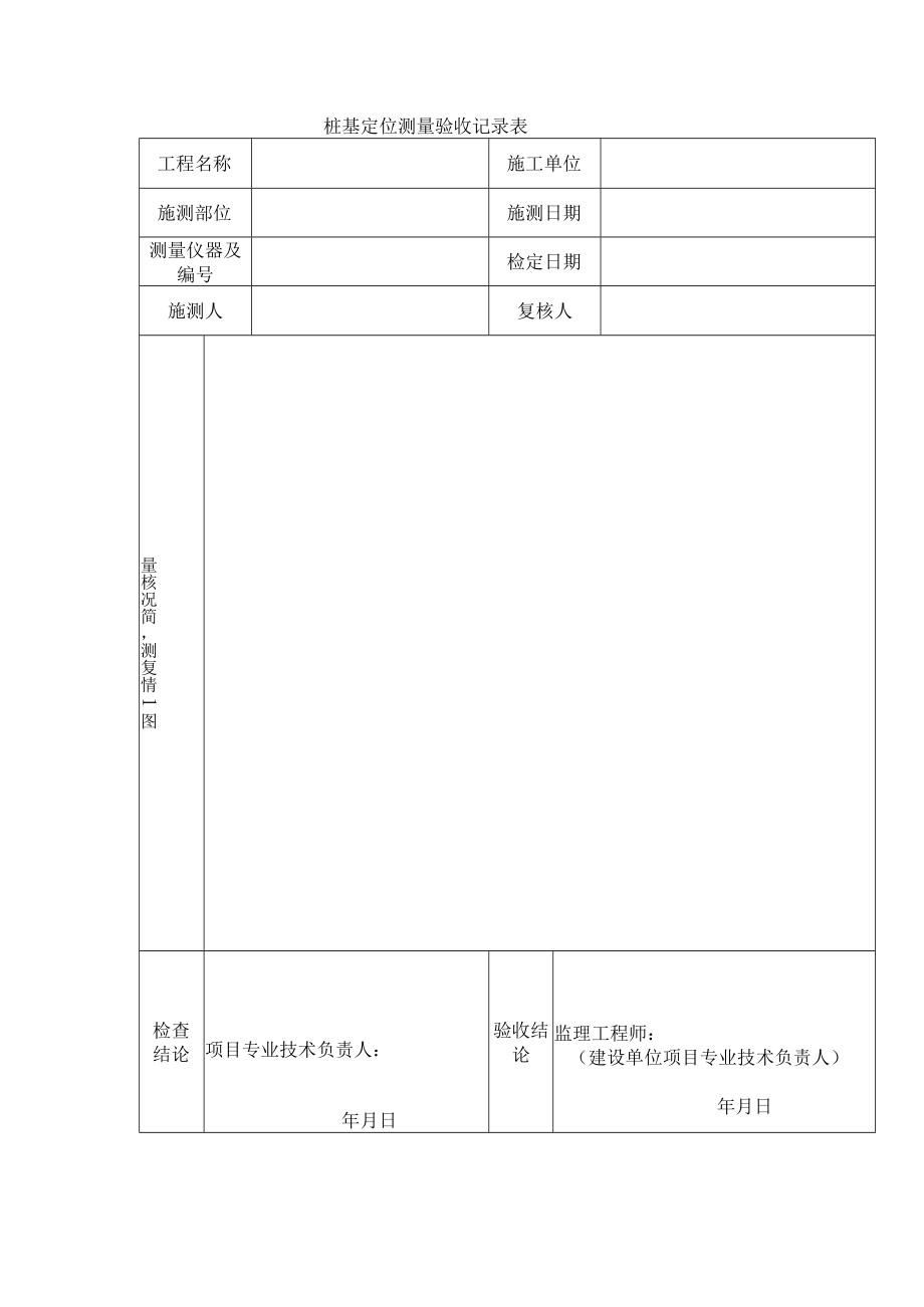 桩基定位测量验收记录表.docx_第1页