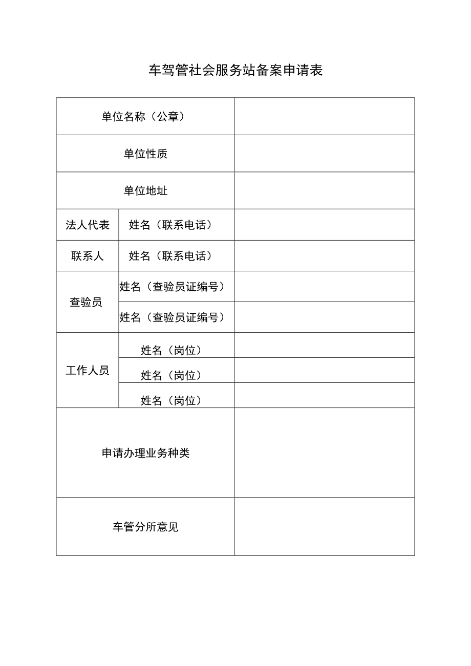 车驾管社会服务站备案申请表车驾管业务协助办理协议书.docx_第1页