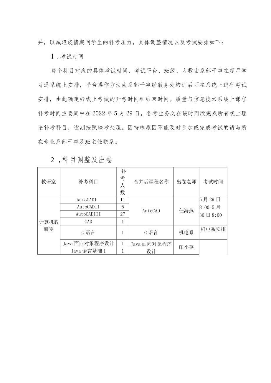 质量与信息技术系2022年春季毕业补考工作实施细则.docx_第3页