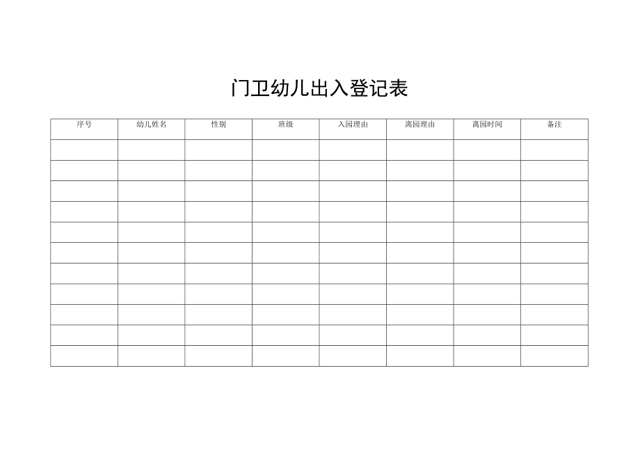 门卫幼儿出入登记表.docx_第1页