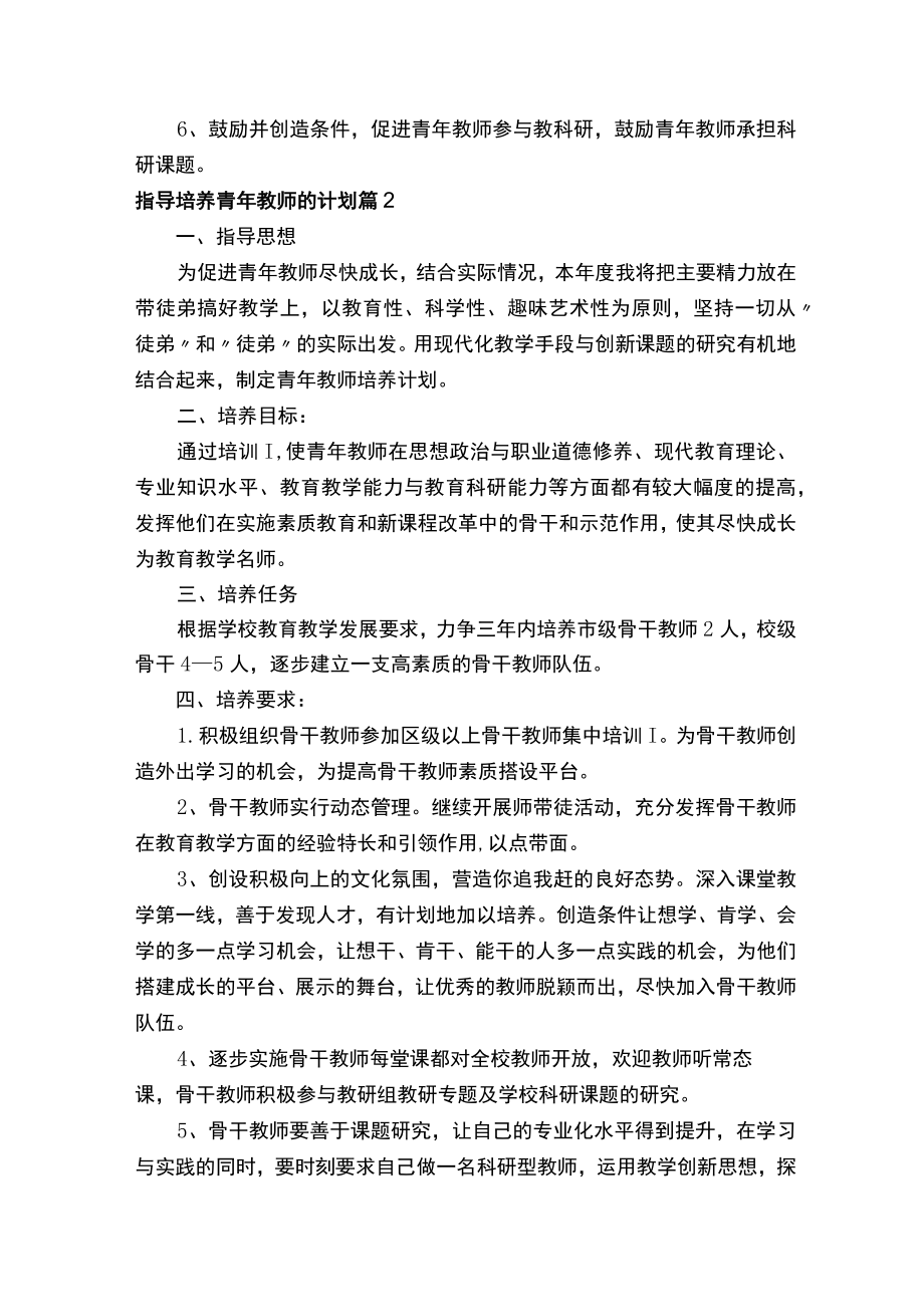 指导培养青年教师的计划（精选5篇）.docx_第3页