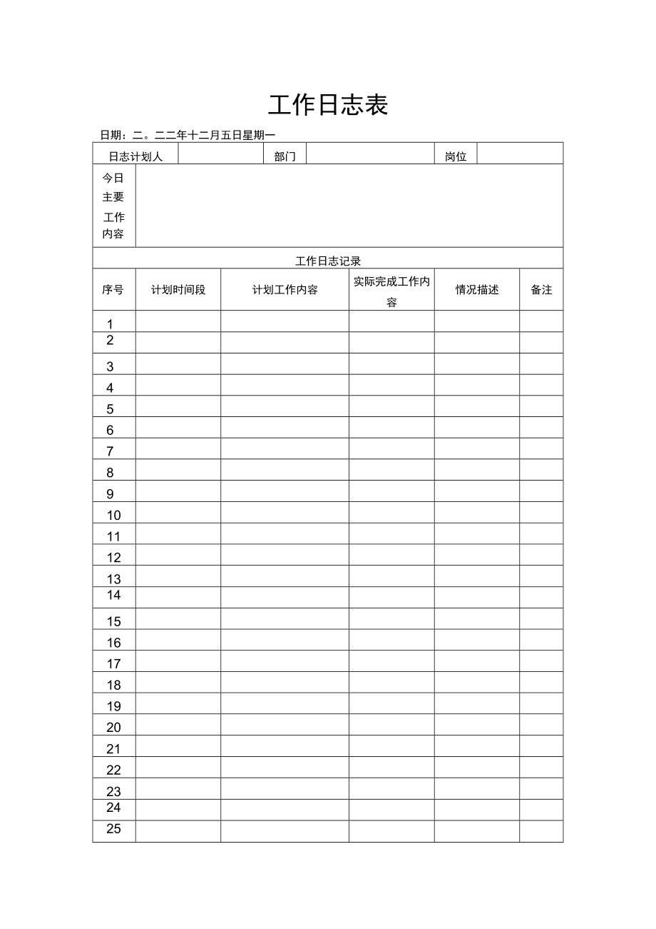 工作日志表.docx_第1页