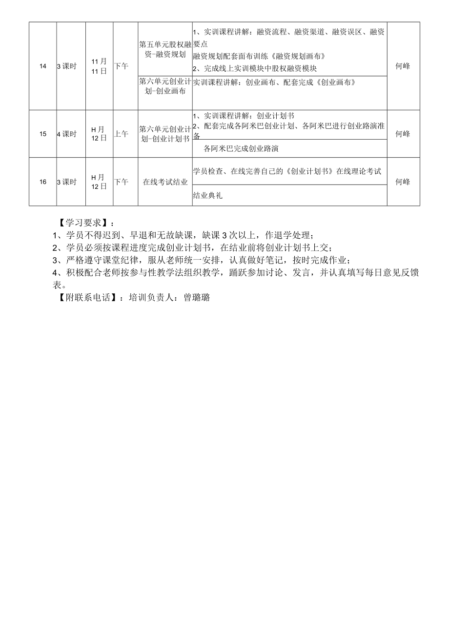 微家第二十四期模拟实训课程表.docx_第2页