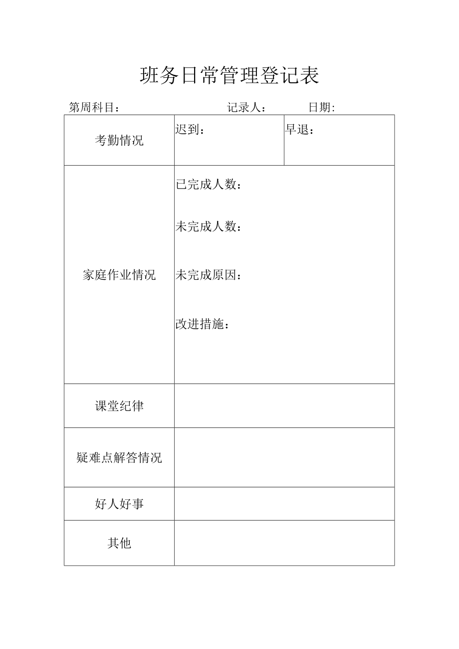 班务日常管理登记表.docx_第1页