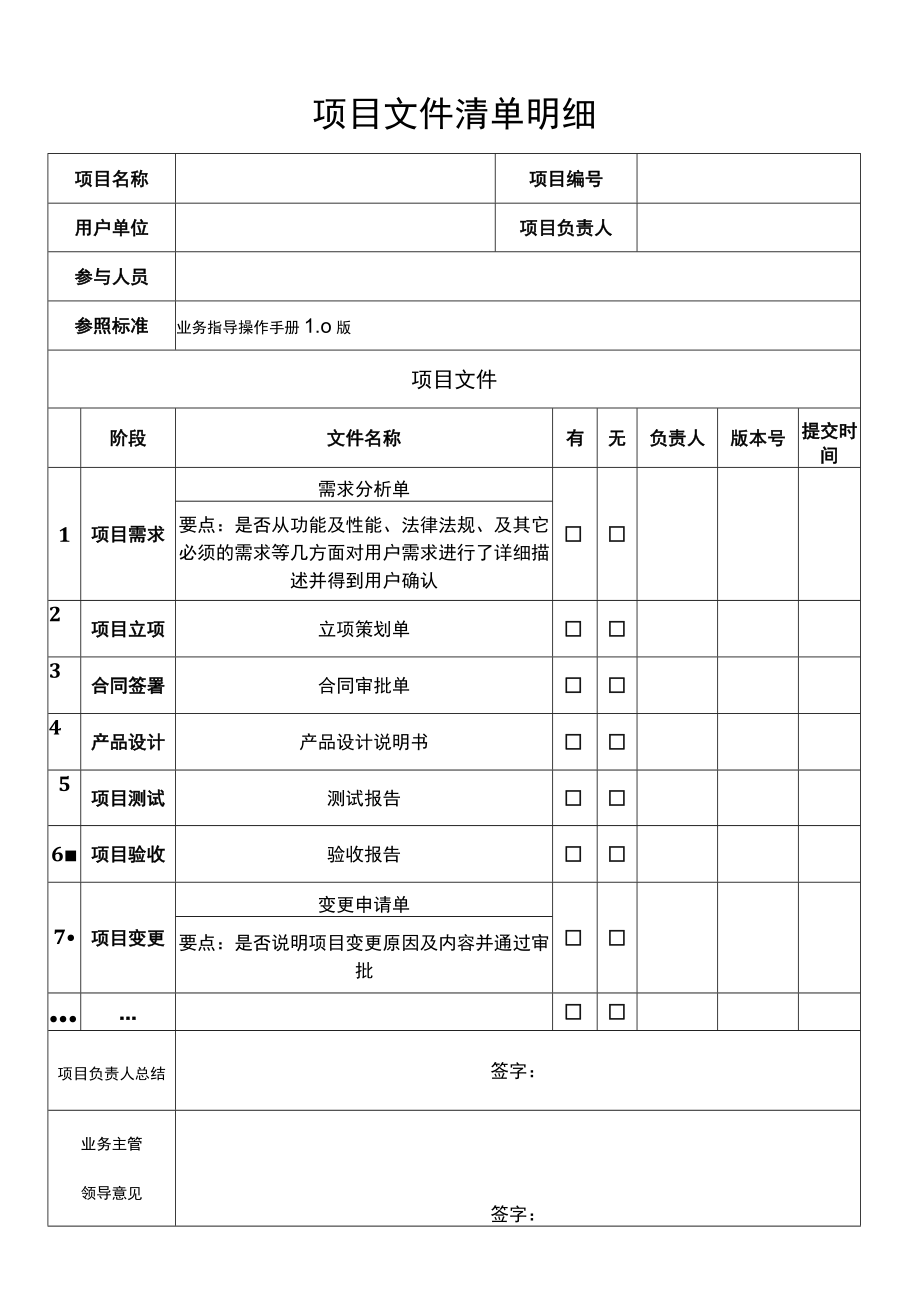 项目开发文件清单明细.docx_第1页