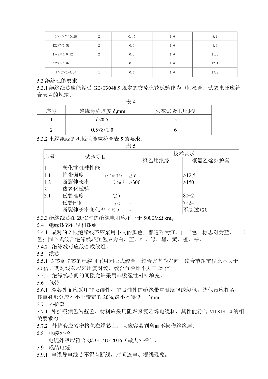 煤矿用聚乙烯绝缘聚氯乙烯护套阻燃通信电缆技术规范.docx_第3页