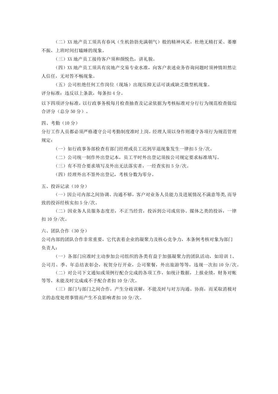 房产中介分行企业形象行为规范评比执行标准.docx_第2页