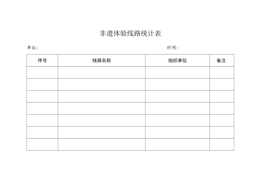 非遗体验线路统计表.docx_第1页