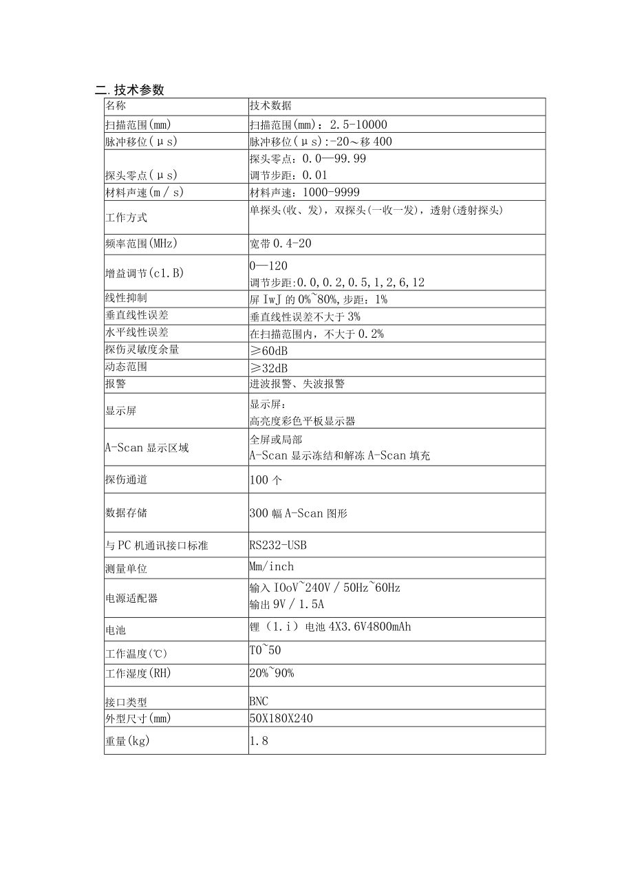 超声波探伤仪技术协议.docx_第2页