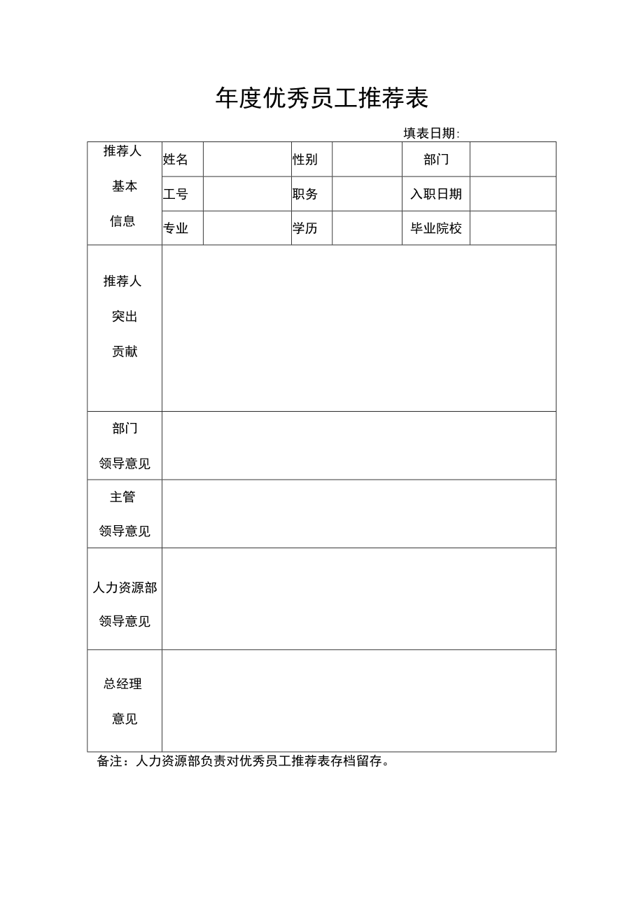 年度优秀员工推荐表.docx_第1页