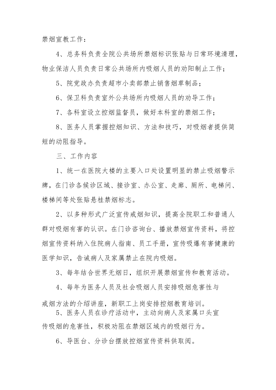 医院无烟医院管理办法.docx_第2页