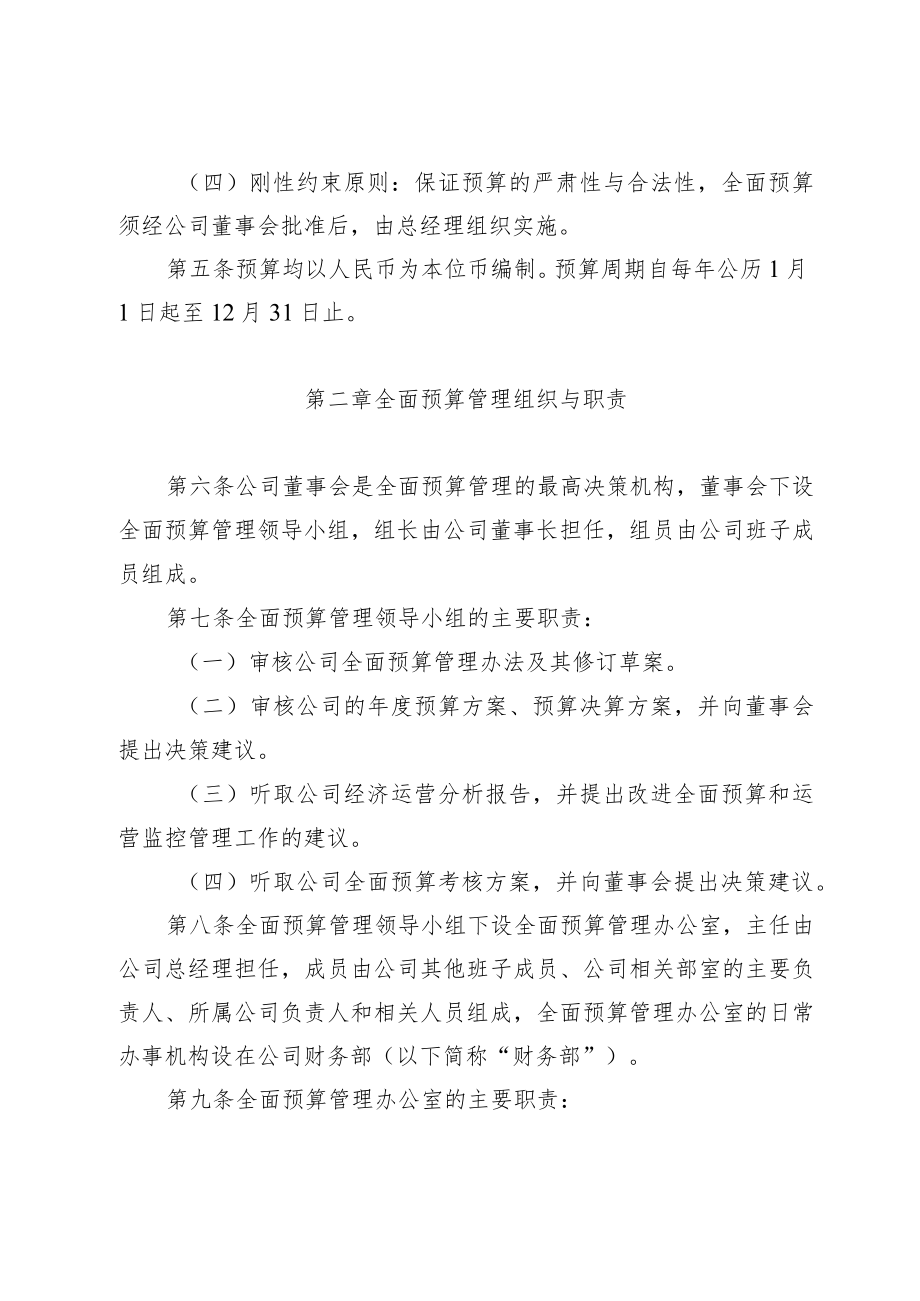 xx公司全面预算管理办法.docx_第2页