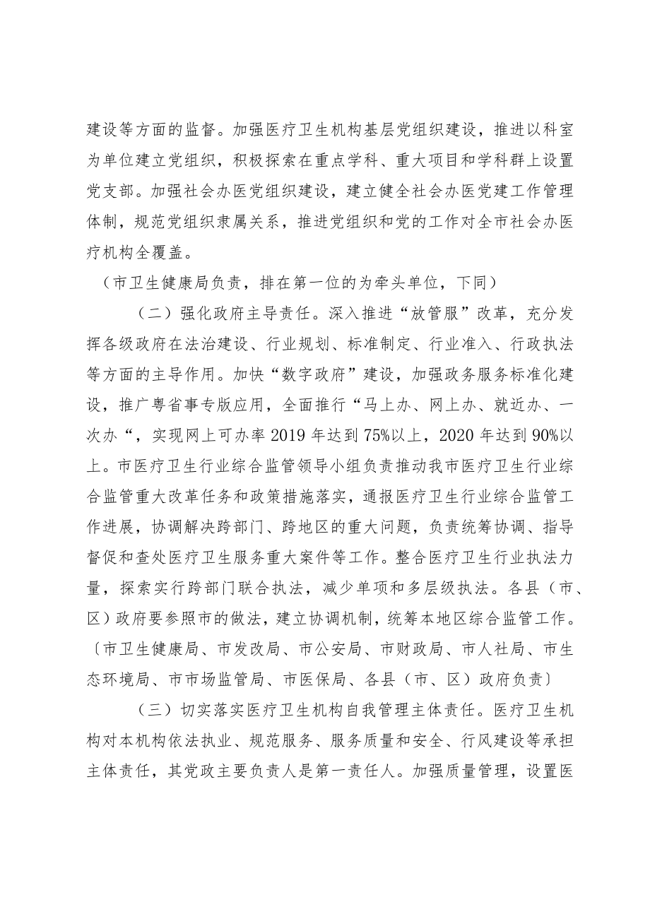 关于进一步改革完善医疗卫生行业综合监管制度的实施方案.docx_第2页