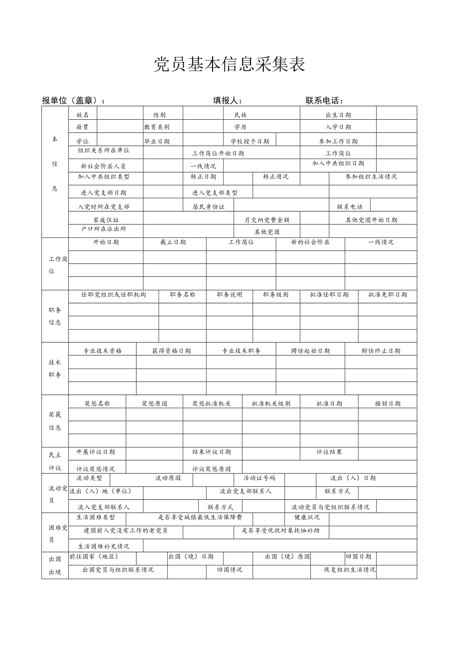 党员基本信息采集表.docx_第1页