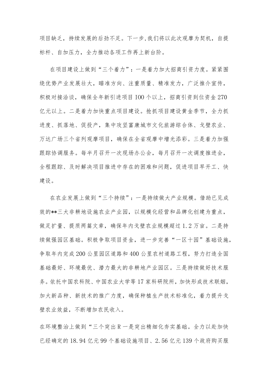 在全市项目环境整治农村产业观摩点评表态发言.docx_第2页