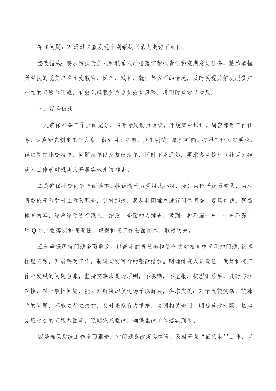 残联防止返贫监测帮扶排查自查报告.docx_第2页