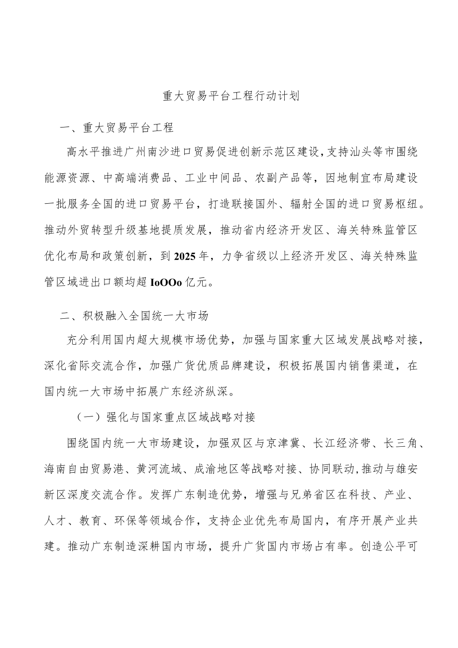 重大贸易平台工程行动计划.docx_第1页